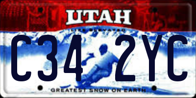 UT license plate C342YC