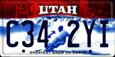 UT license plate C342YI