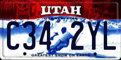 UT license plate C342YL