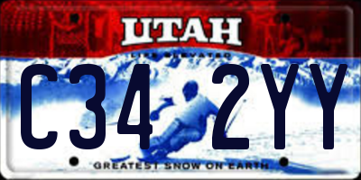 UT license plate C342YY
