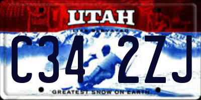 UT license plate C342ZJ