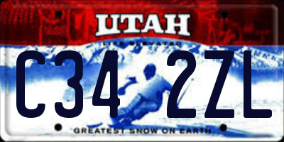UT license plate C342ZL