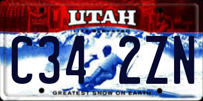 UT license plate C342ZN