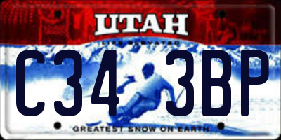 UT license plate C343BP