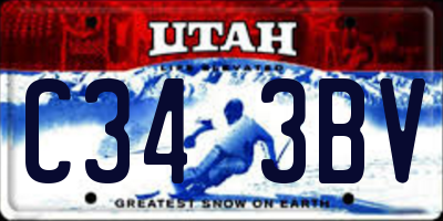 UT license plate C343BV