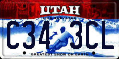 UT license plate C343CL