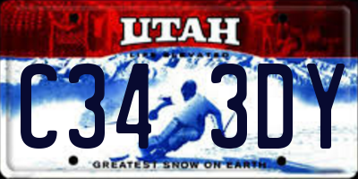 UT license plate C343DY