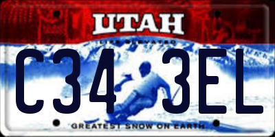 UT license plate C343EL