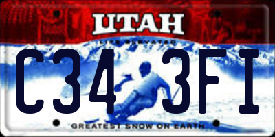 UT license plate C343FI