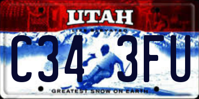 UT license plate C343FU