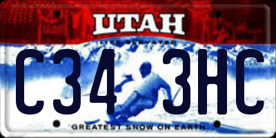UT license plate C343HC