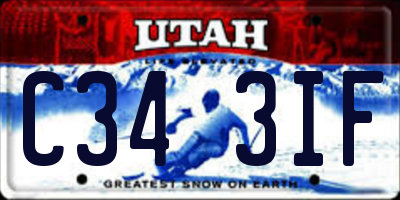 UT license plate C343IF