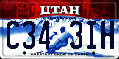 UT license plate C343IH