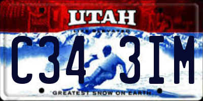 UT license plate C343IM