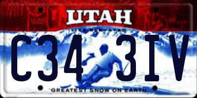 UT license plate C343IV