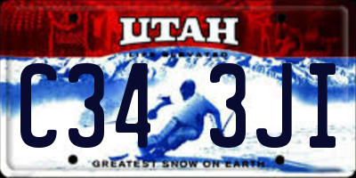 UT license plate C343JI