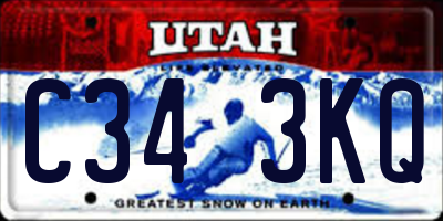 UT license plate C343KQ