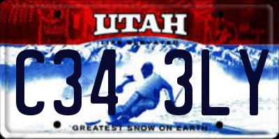UT license plate C343LY