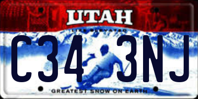 UT license plate C343NJ