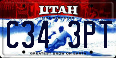 UT license plate C343PT
