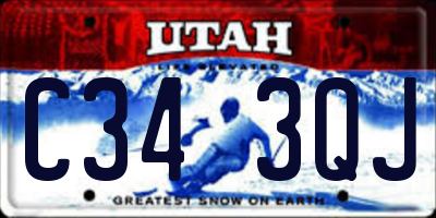 UT license plate C343QJ