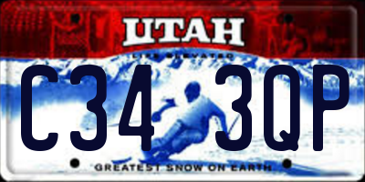 UT license plate C343QP