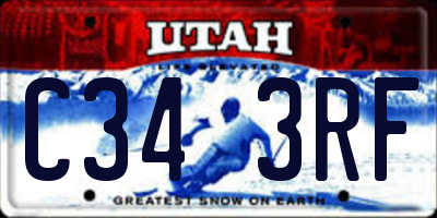 UT license plate C343RF
