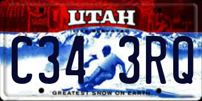 UT license plate C343RQ