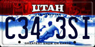 UT license plate C343SI
