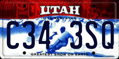 UT license plate C343SQ