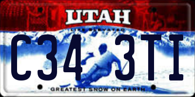 UT license plate C343TI