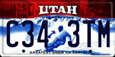UT license plate C343TM