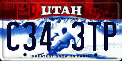 UT license plate C343TP