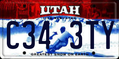 UT license plate C343TY