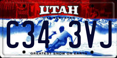 UT license plate C343VJ