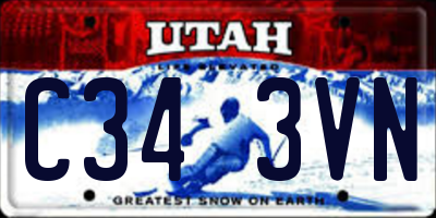 UT license plate C343VN