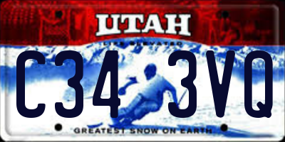 UT license plate C343VQ