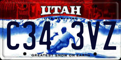 UT license plate C343VZ