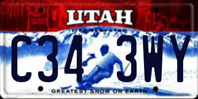 UT license plate C343WY