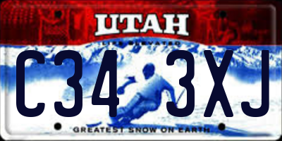 UT license plate C343XJ