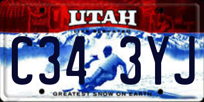 UT license plate C343YJ