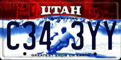 UT license plate C343YY