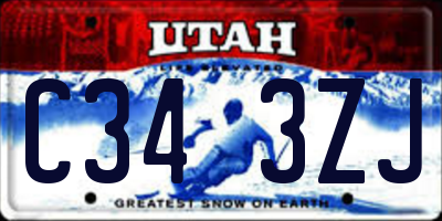 UT license plate C343ZJ