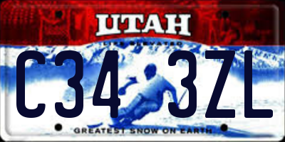 UT license plate C343ZL