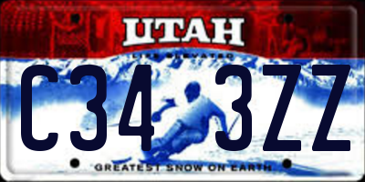 UT license plate C343ZZ