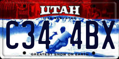 UT license plate C344BX