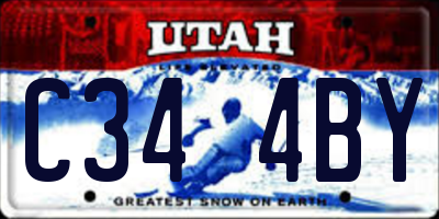 UT license plate C344BY