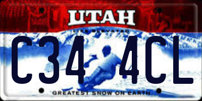UT license plate C344CL