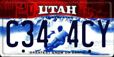 UT license plate C344CY