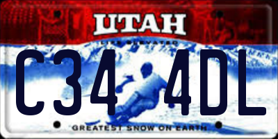 UT license plate C344DL